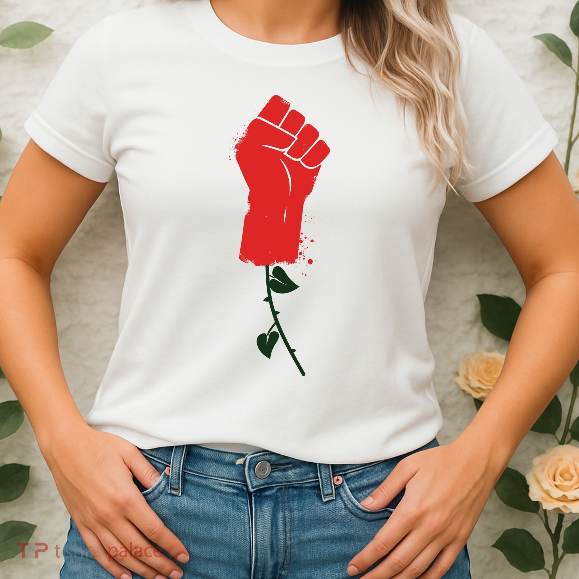 Rose Fist Women's Rights Women's T-Shirt