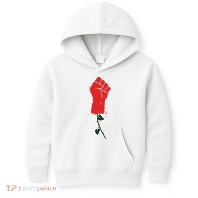 Rose Fist Women's Rights Kids Hoodie