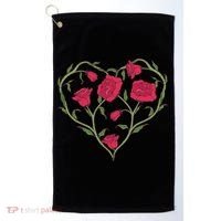 Rose Heart Golf Towel thumb 0