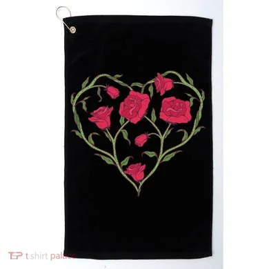Rose Heart Golf Towel
