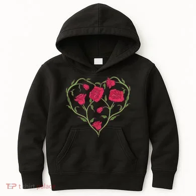 Rose Heart Kids Hoodie