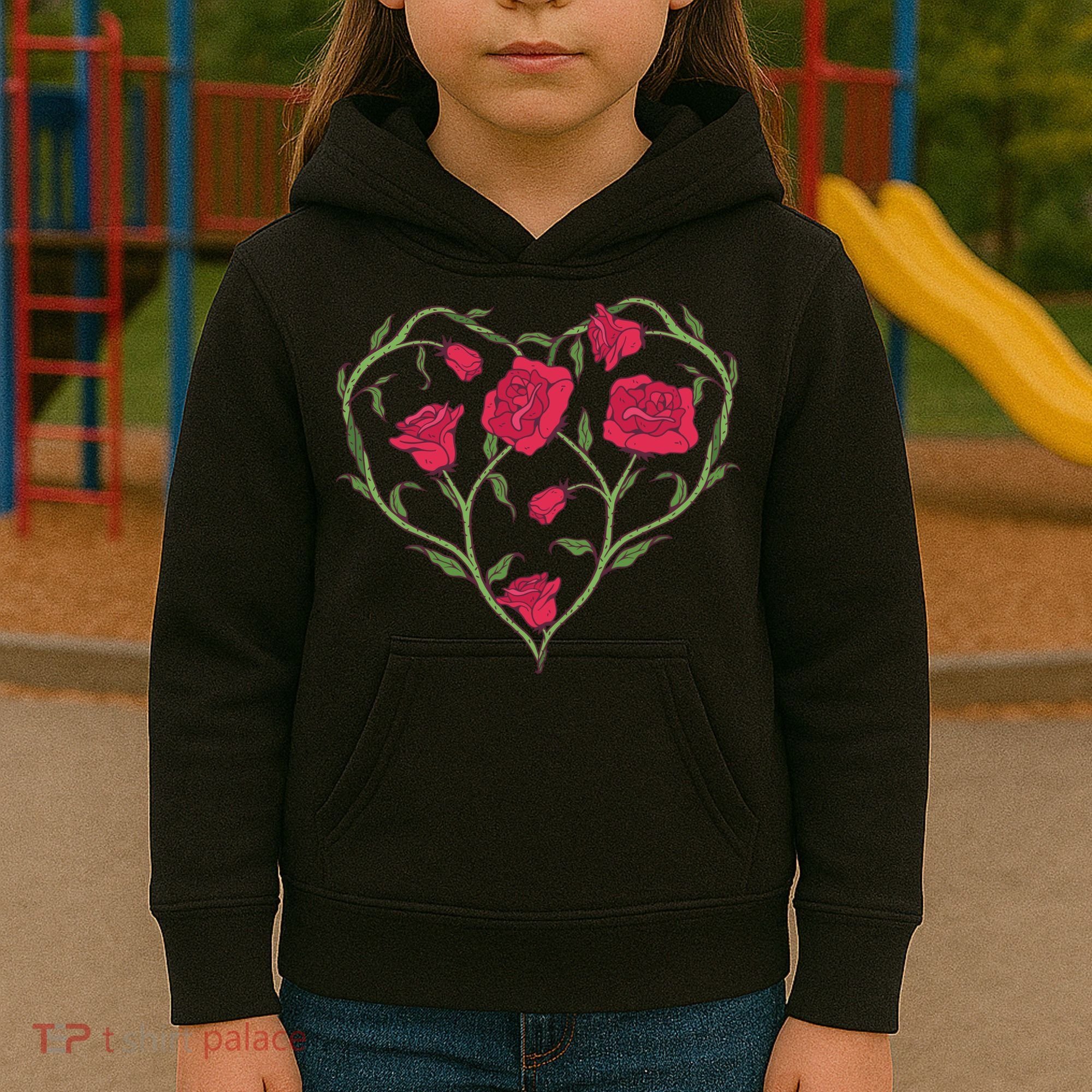 Rose Heart Kids Hoodie