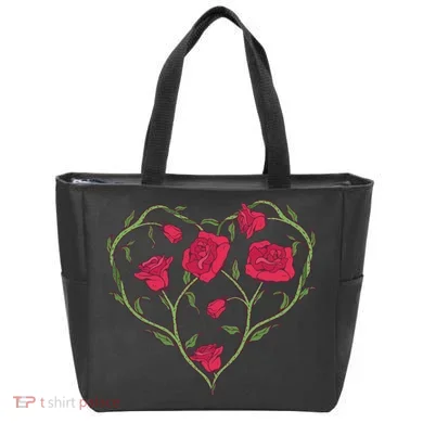 Rose Heart Tote Bag