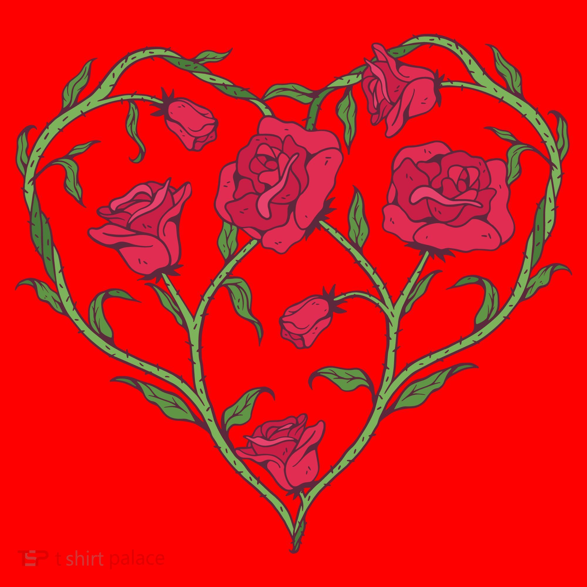 Rose Heart Santa Hat