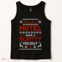 Rosebud Motel Have A Schitty Holiday Ugly Christmas Sweater Tank Top thumb 2