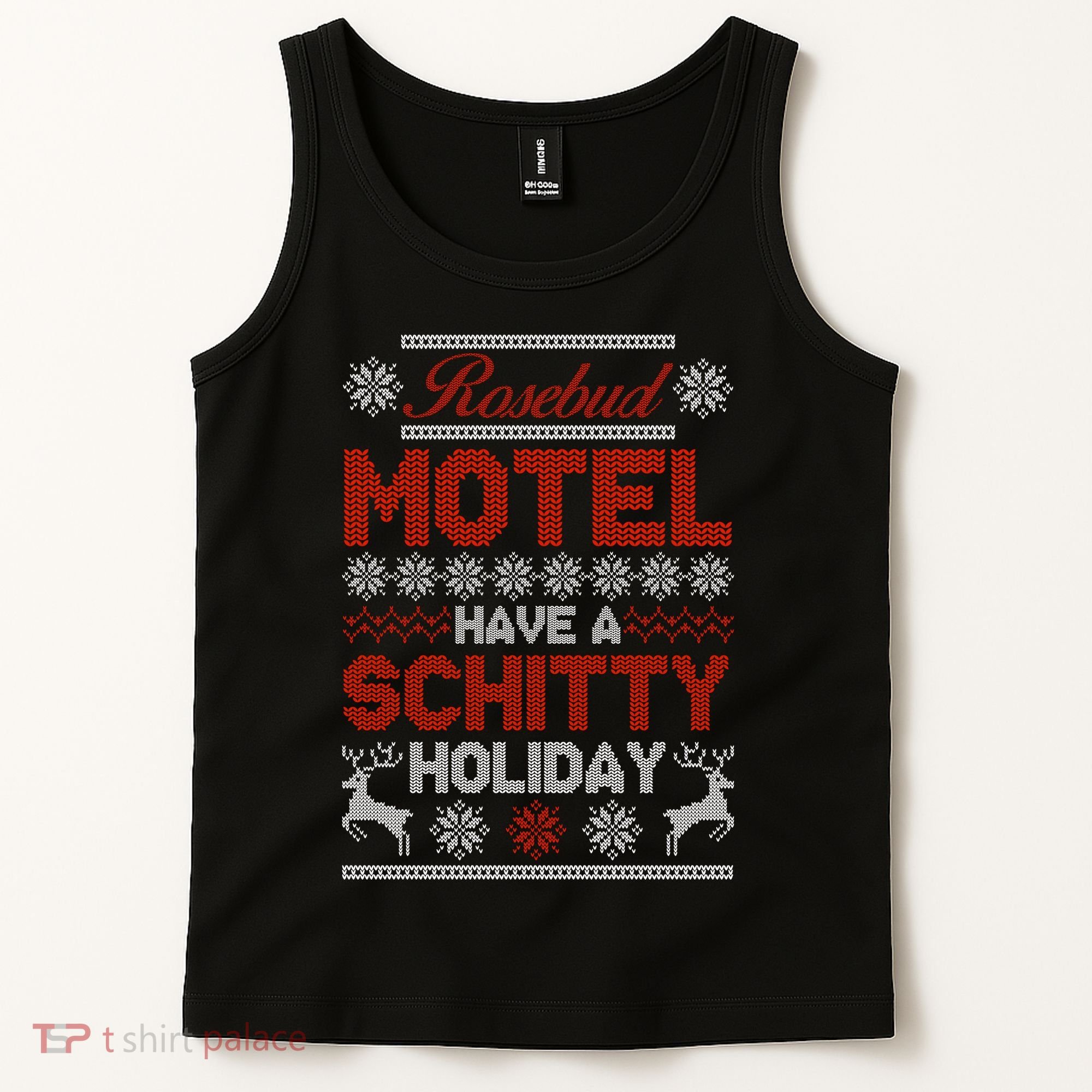 Rosebud Motel Have A Schitty Holiday Ugly Christmas Sweater Tank Top
