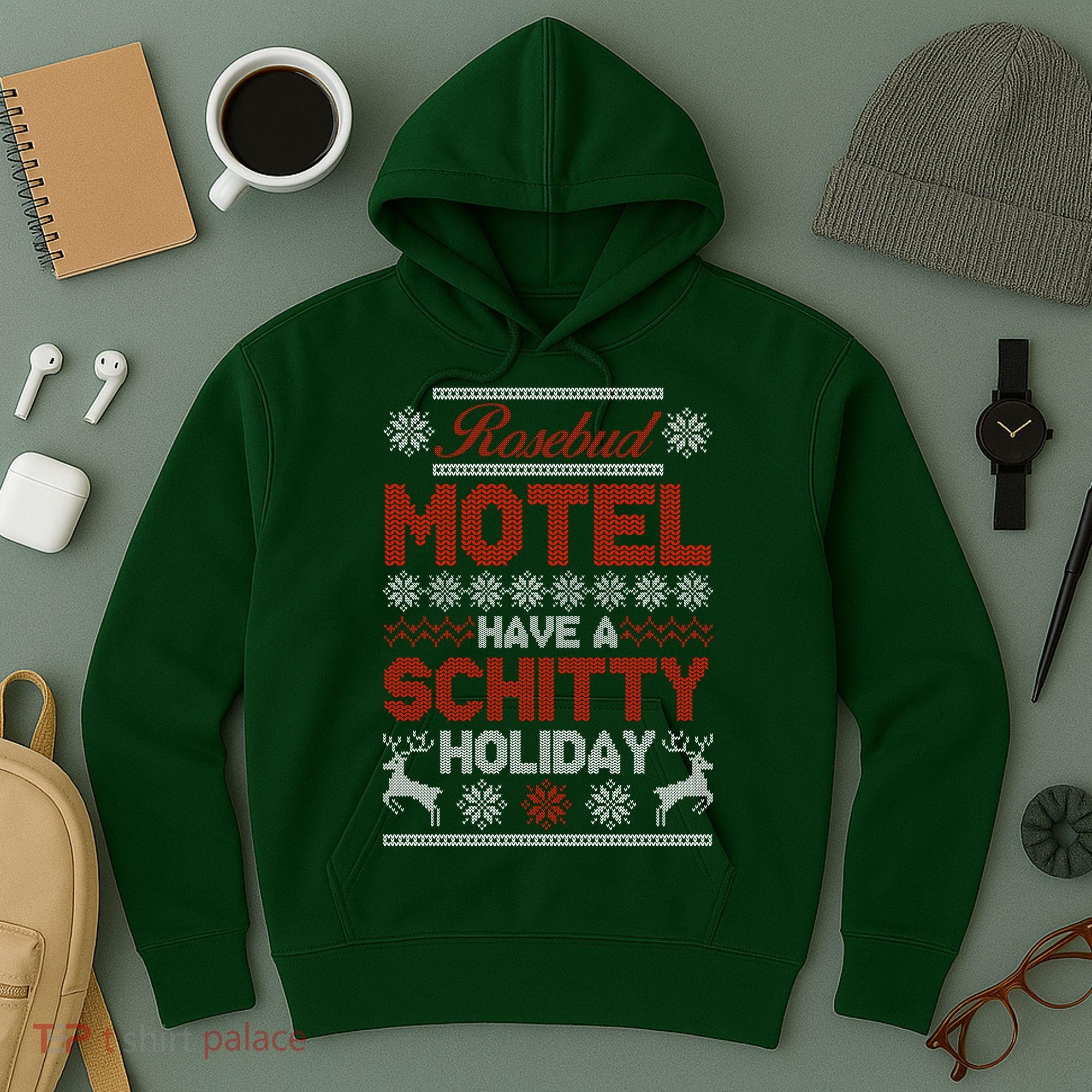 Rosebud Motel Have A Schitty Holiday Ugly Christmas Sweater Hoodie