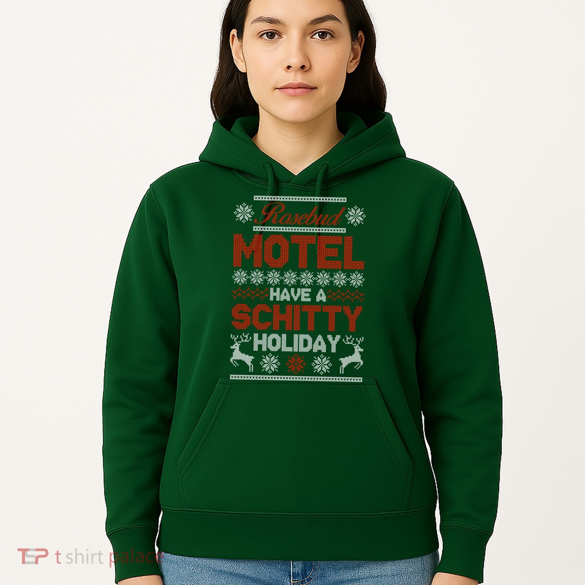 Rosebud Motel Have A Schitty Holiday Ugly Christmas Sweater Hoodie