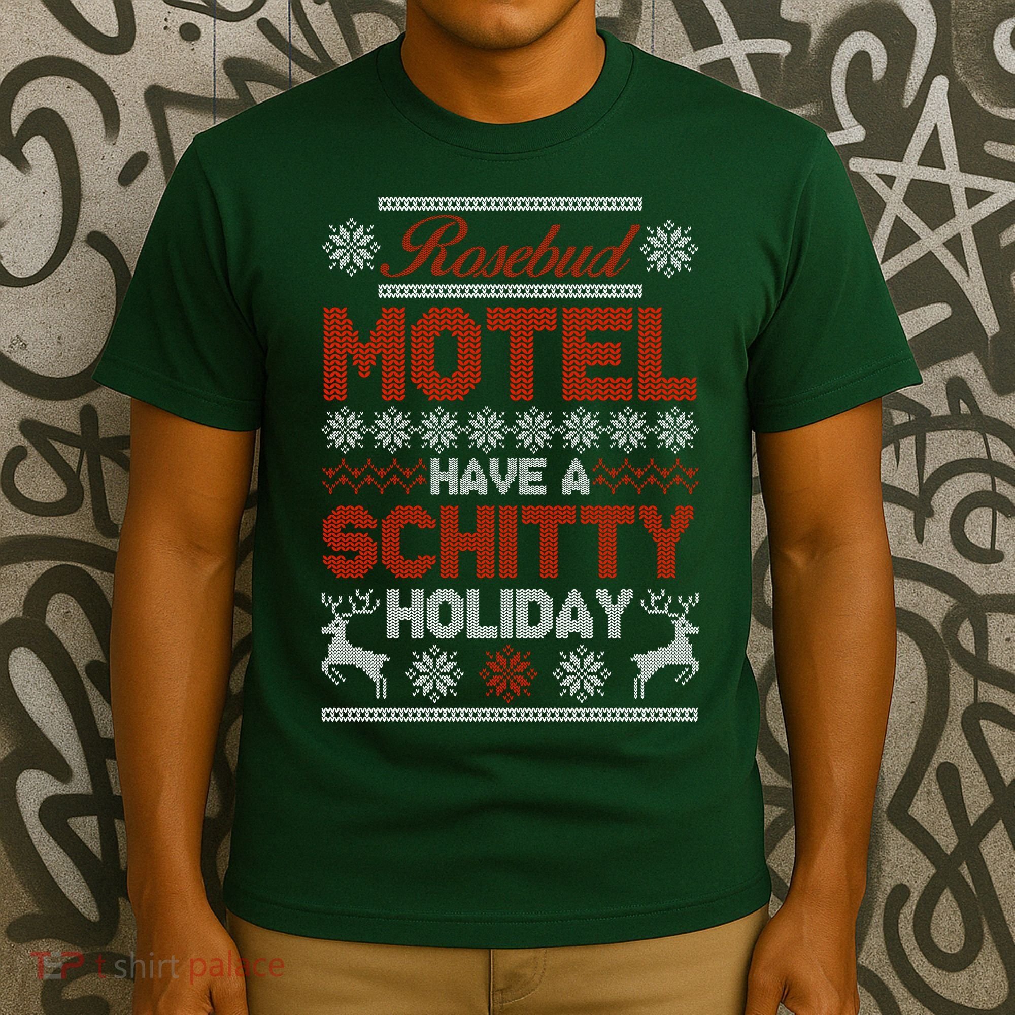 Rosebud Motel Have A Schitty Holiday Ugly Christmas Sweater T-Shirt