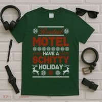 Rosebud Motel Have A Schitty Holiday Ugly Christmas Sweater T-Shirt thumb 5