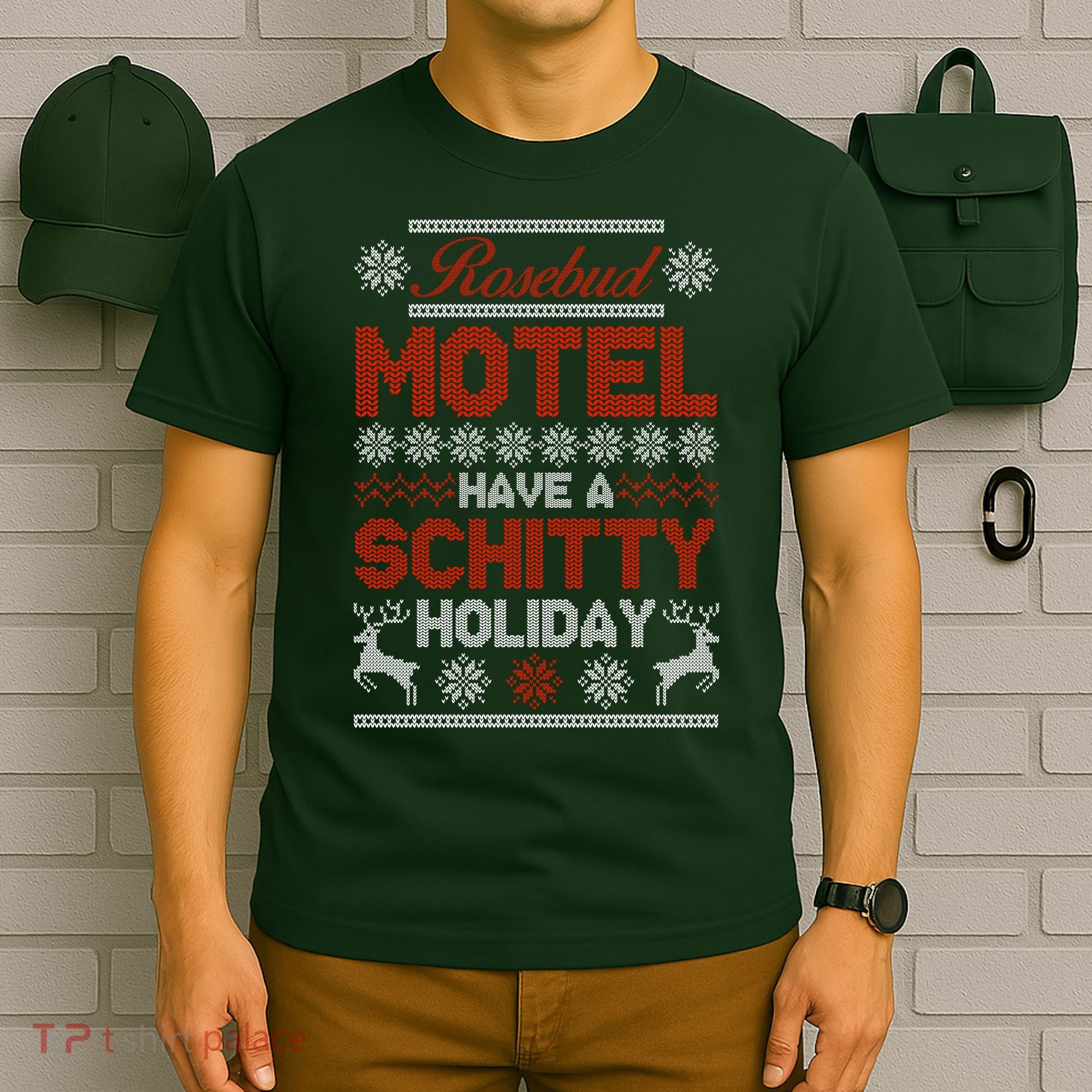 Rosebud Motel Have A Schitty Holiday Ugly Christmas Sweater T-Shirt