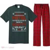 Rosebud Motel Have A Schitty Holiday Ugly Christmas Sweater Pajama Set thumb 0