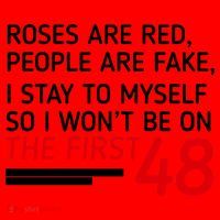 Roses Are Red People Are Fake I Stay To Myself 48 Santa Hat thumb 1