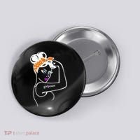 Rosie The Riveter Girl Power  Button thumb 0
