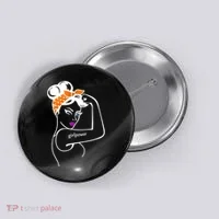 Rosie The Riveter Girl Power  Button thumb 0