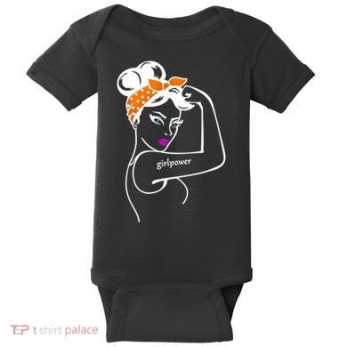 Rosie The Riveter Girl Power  Baby Bodysuit