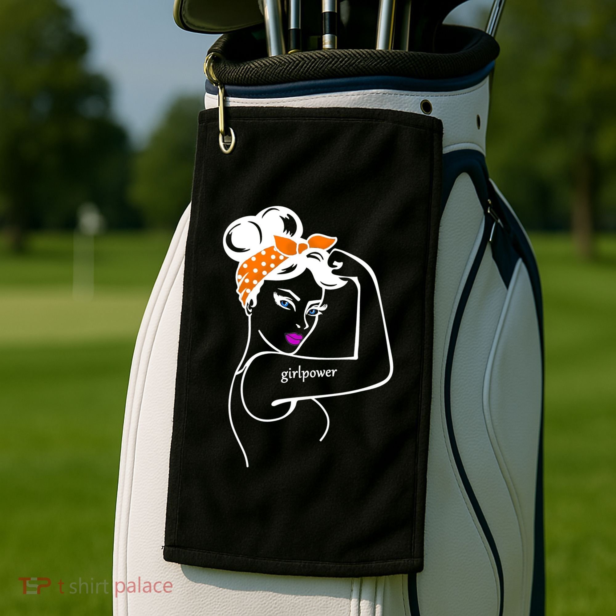 Rosie The Riveter Girl Power  Golf Towel