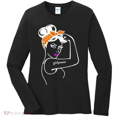 Rosie The Riveter Girl Power  Women's Long Sleeve Shirt