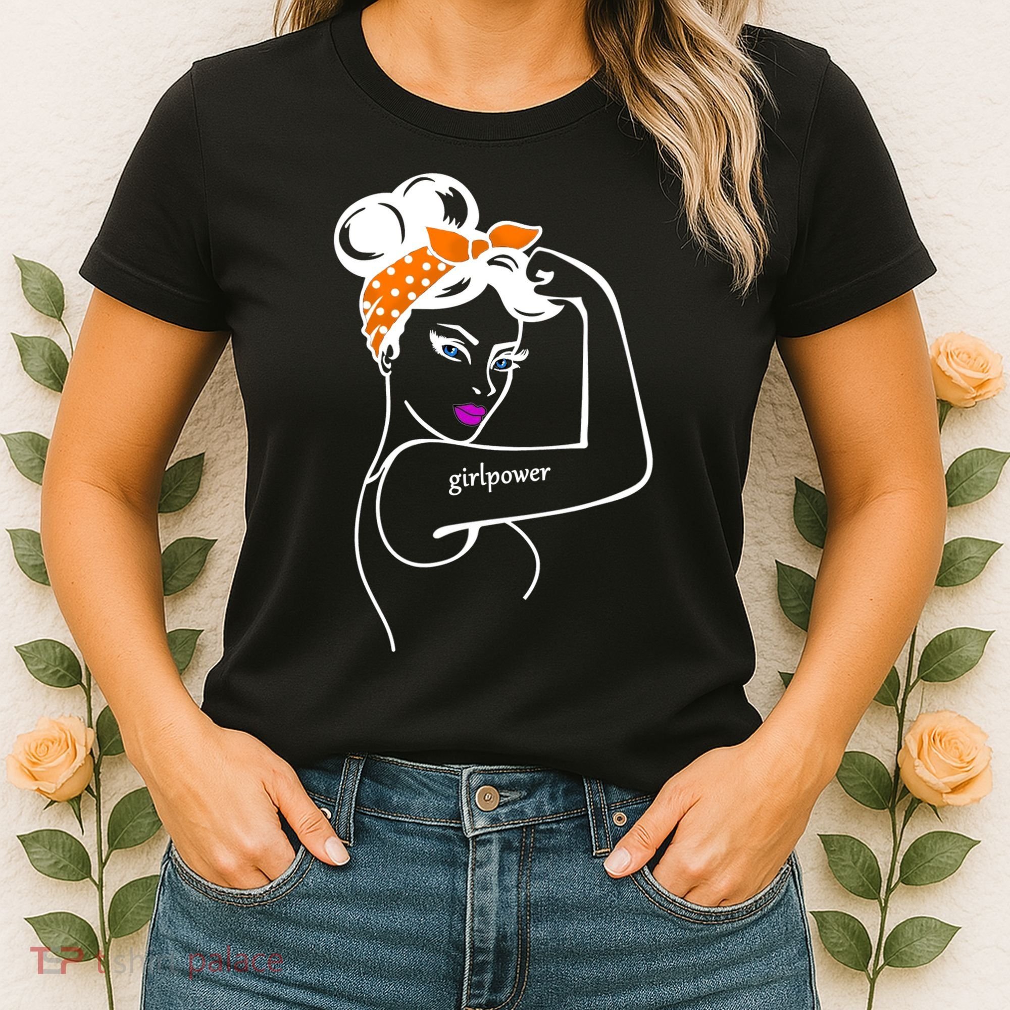 Rosie The Riveter Girl Power  Women's T-Shirt