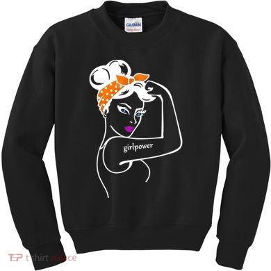Rosie The Riveter Girl Power  Kids Sweatshirt