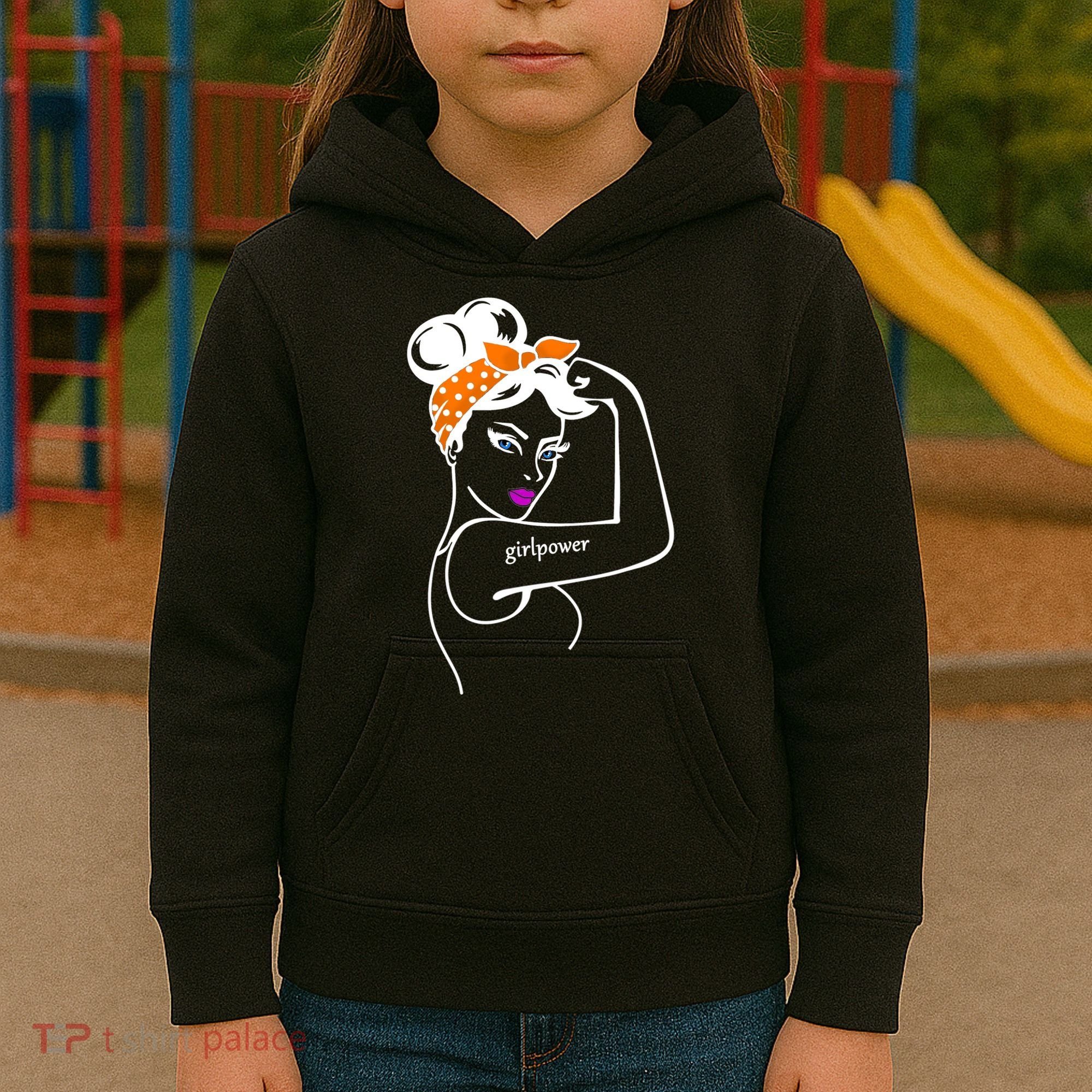 Rosie The Riveter Girl Power  Kids Hoodie
