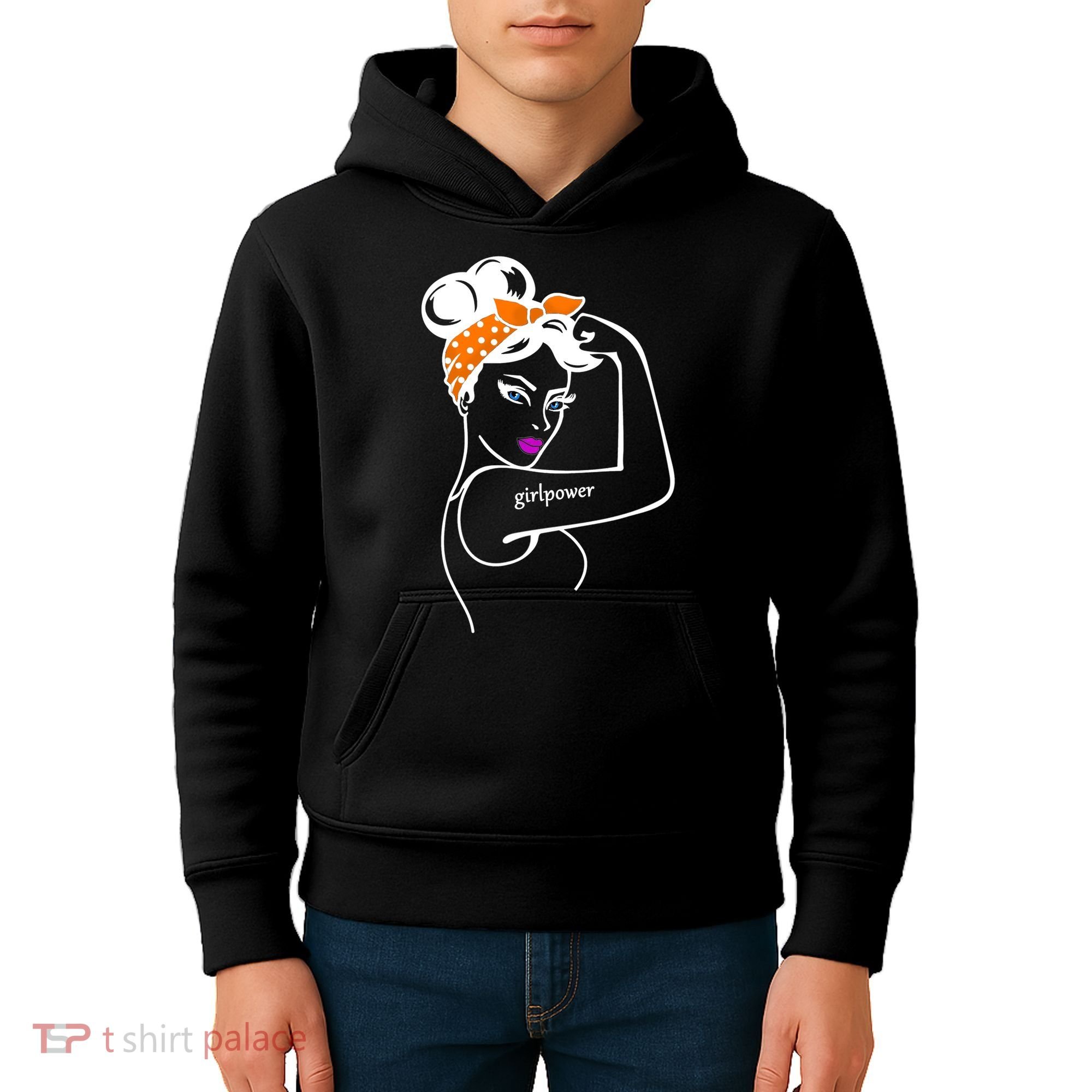 Rosie The Riveter Girl Power  Kids Hoodie