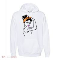 Rosie The Riveter Girl Power  Comfort Colors Garment-Dyed Hooded Sweatshirt thumb 0