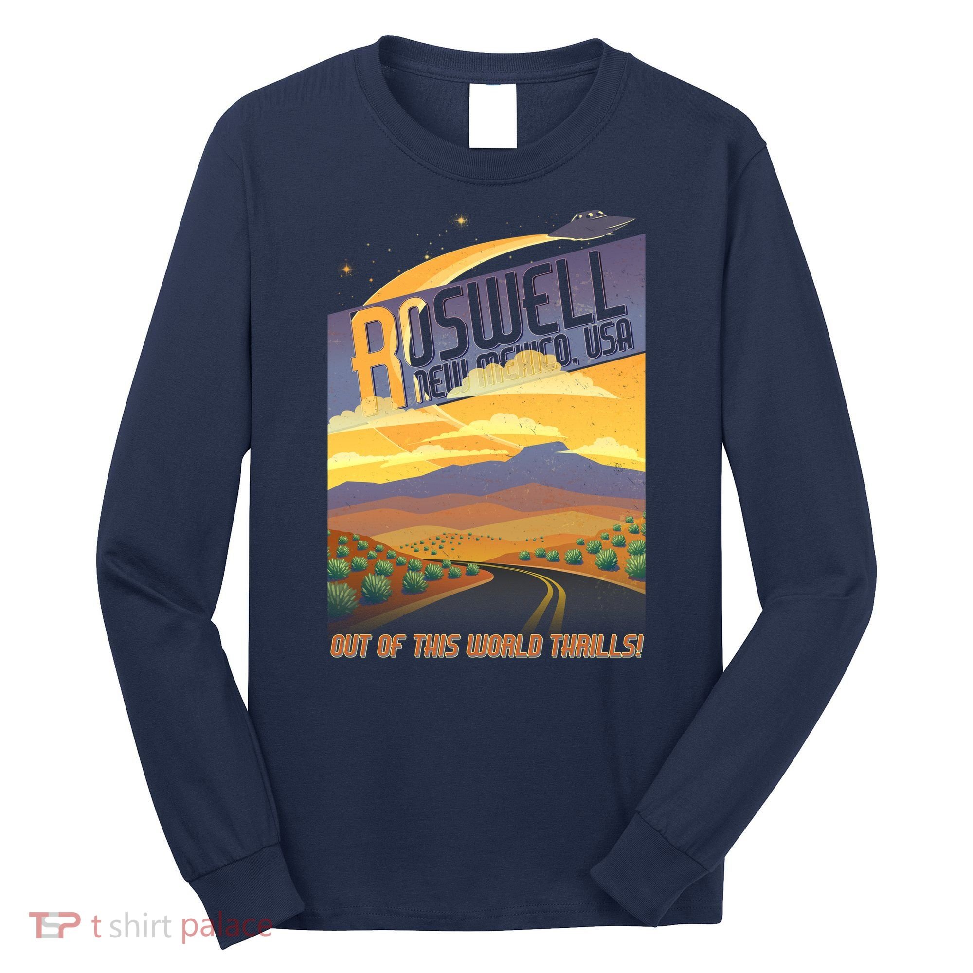 Roswell New Mexico Travel Poster Long Sleeve Shirt