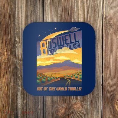 Roswell New Mexico Travel Poster Coaster