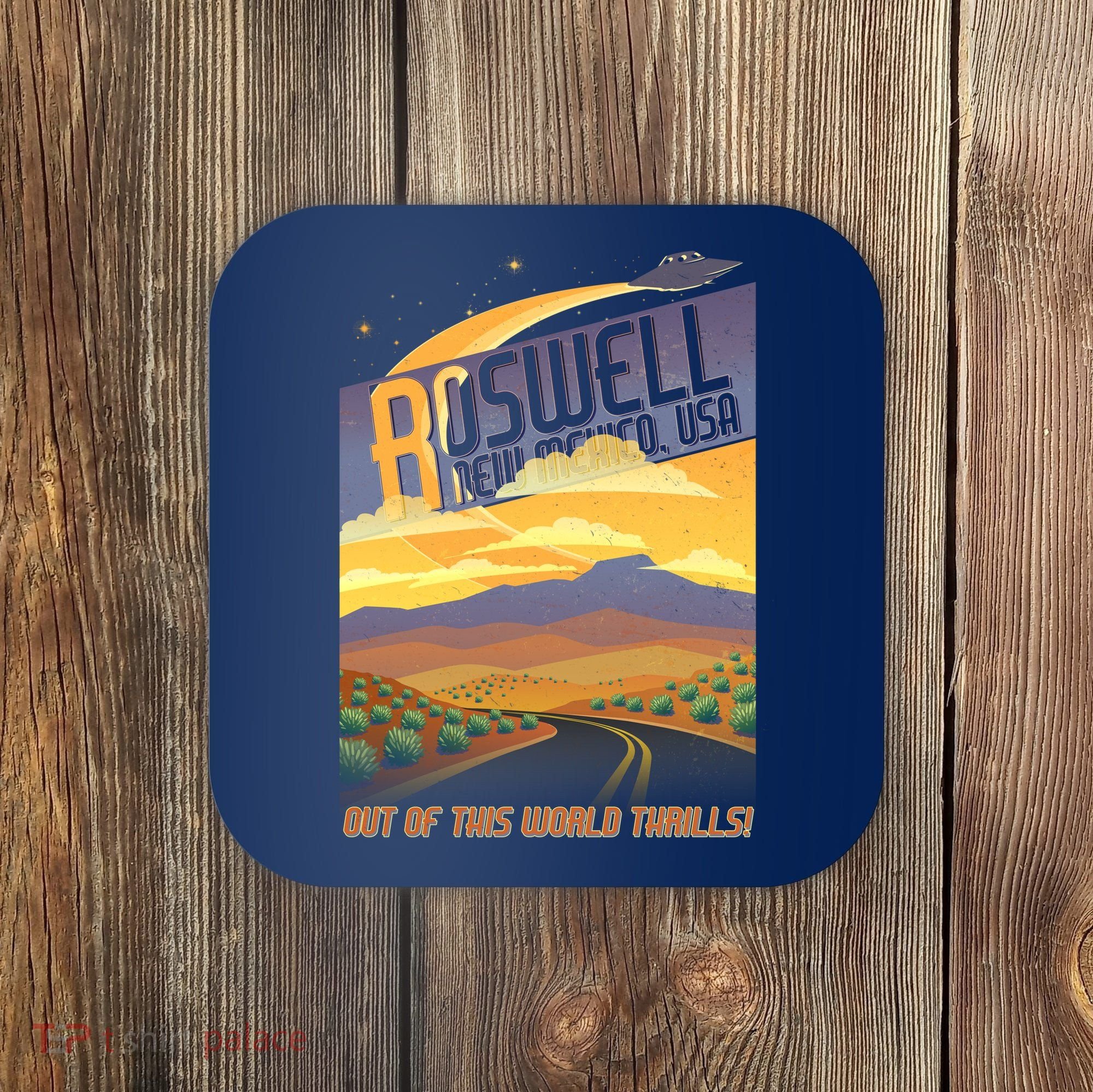 Roswell New Mexico Travel Poster Coaster