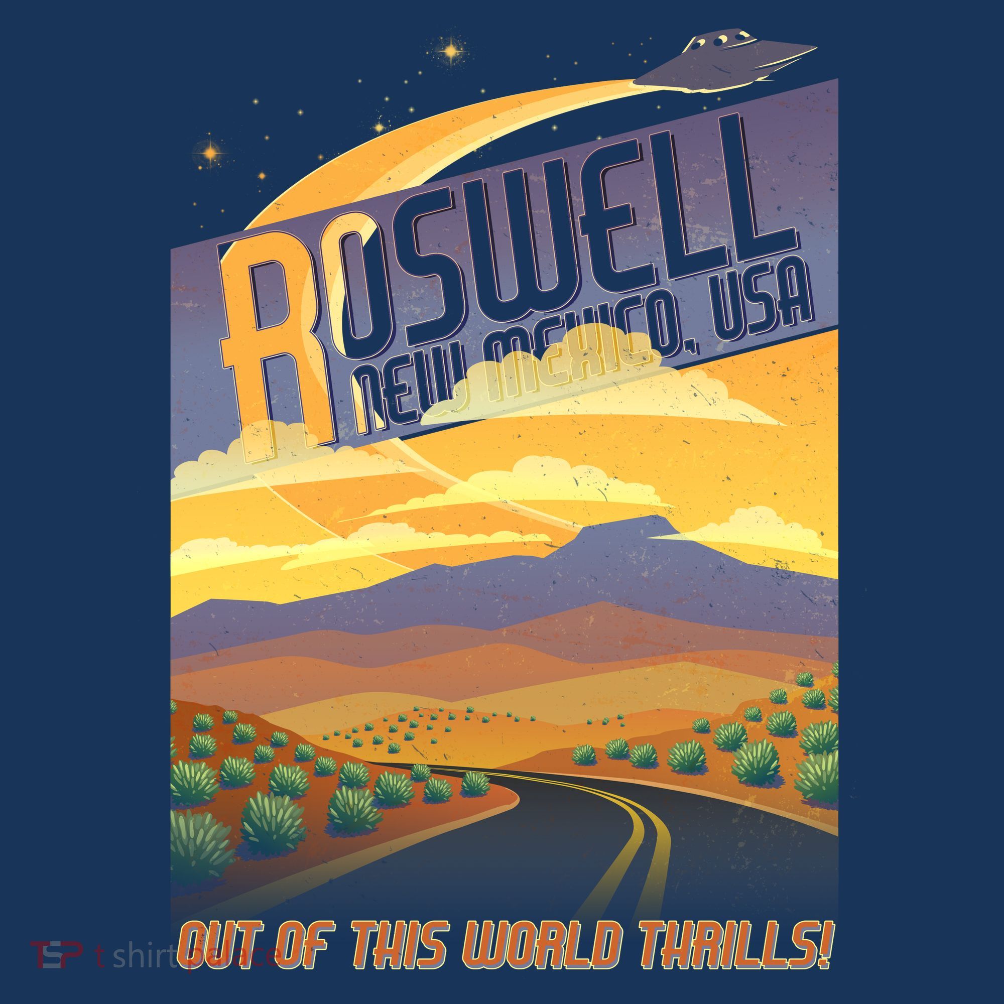 Roswell New Mexico Travel Poster Women's Hoodie