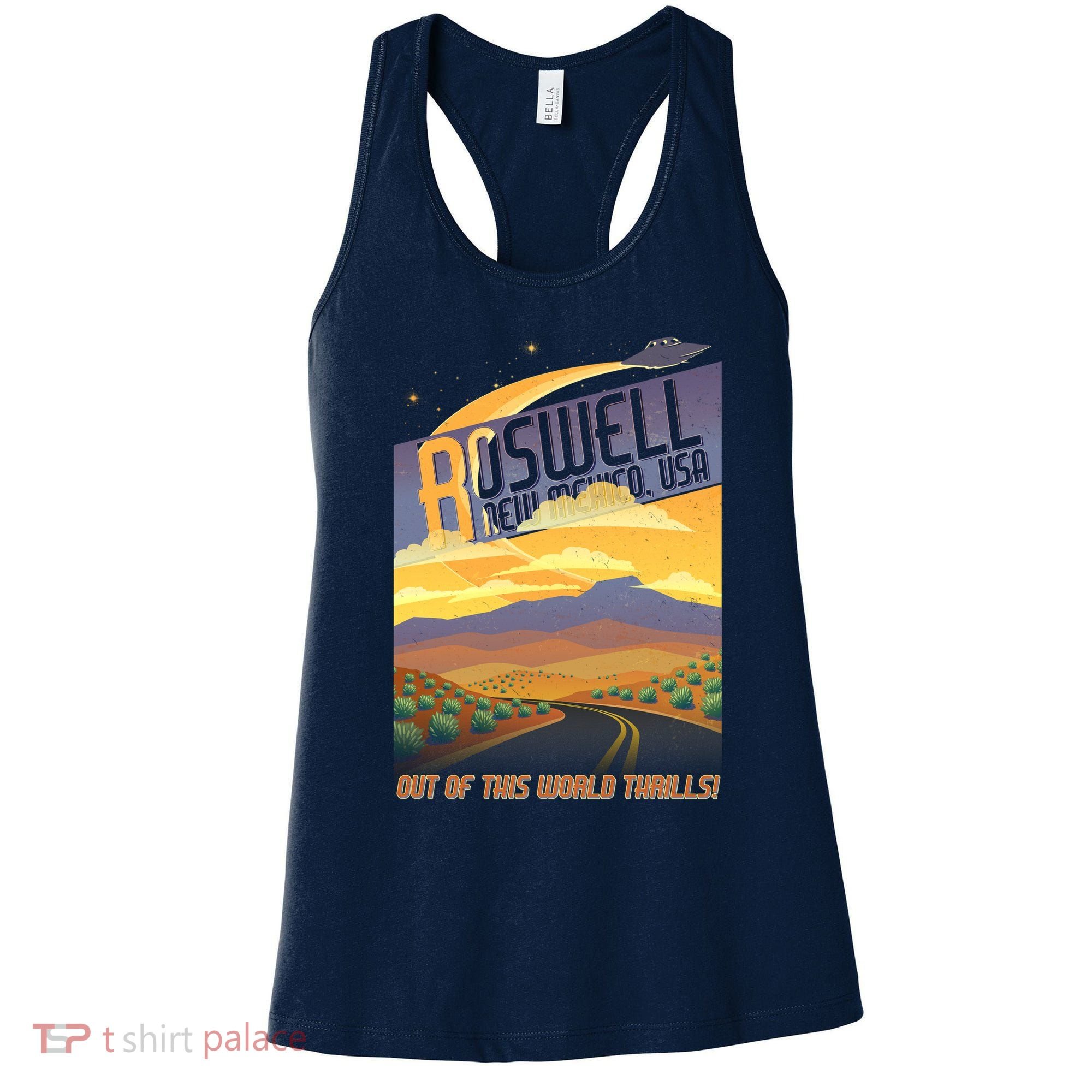 Roswell New Mexico Travel Poster Women's Tank Top