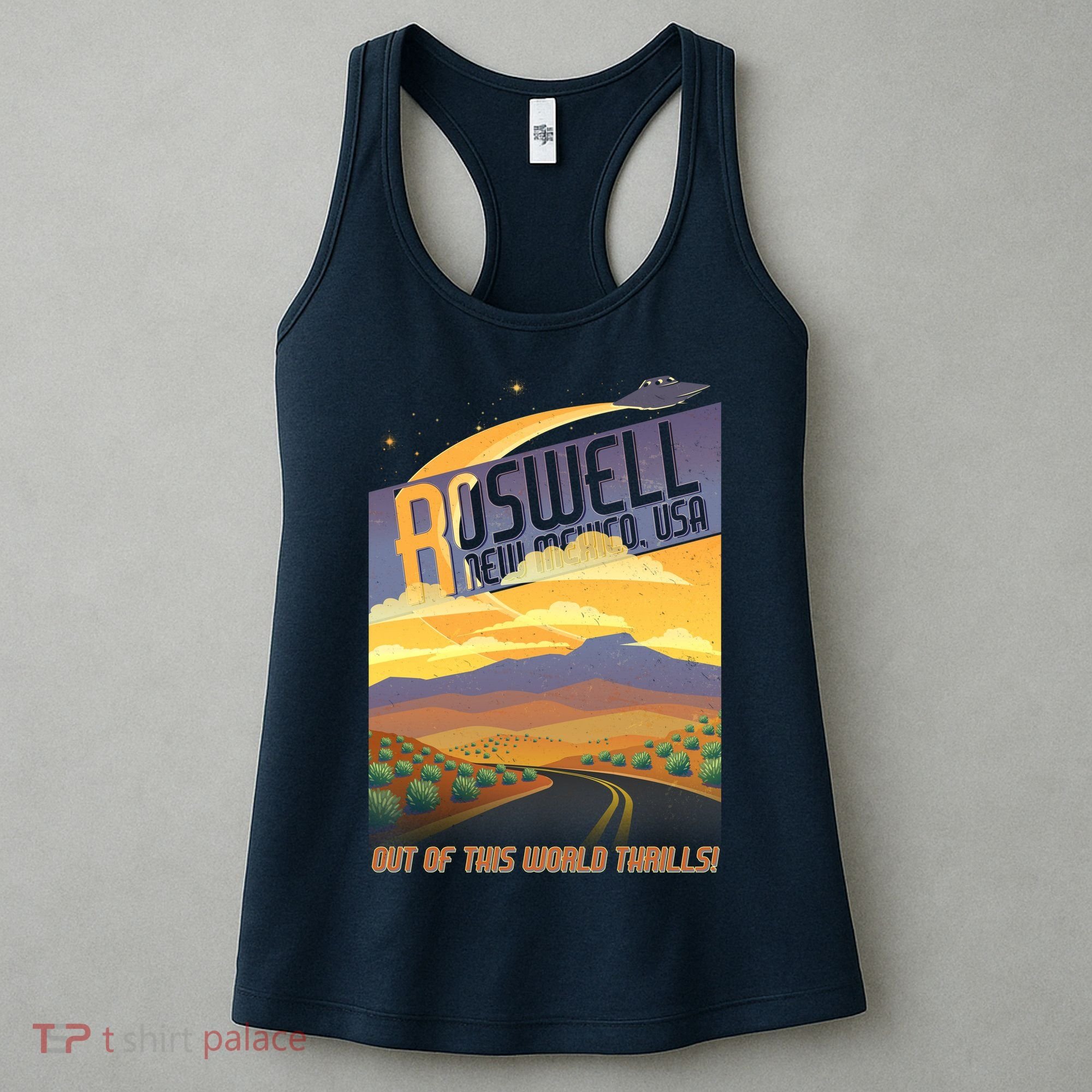 Roswell New Mexico Travel Poster Women's Tank Top