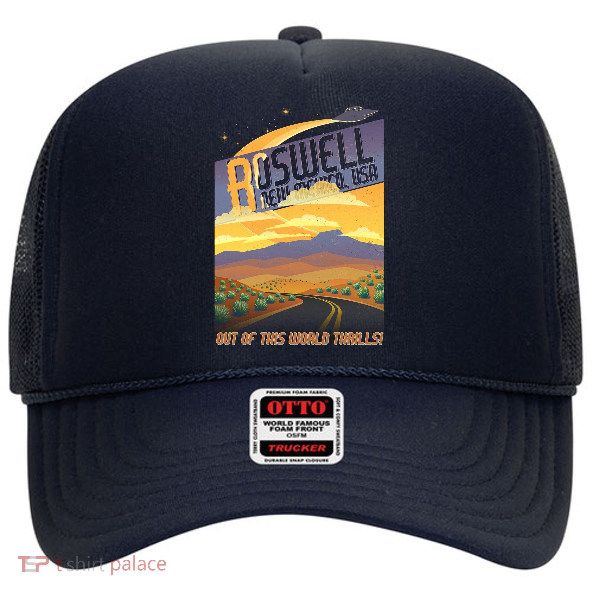 Roswell New Mexico Travel Poster Hat