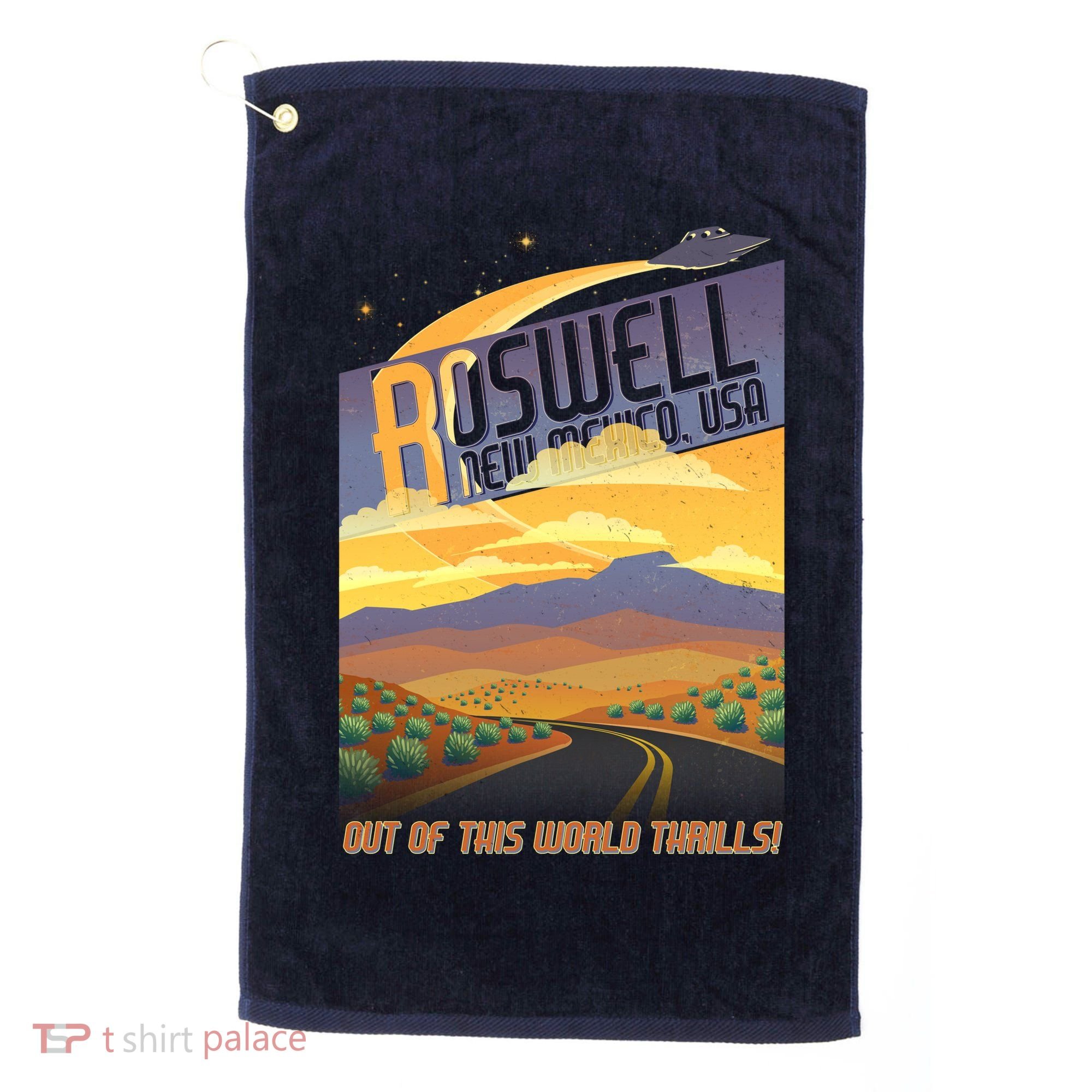 Roswell New Mexico Travel Poster Golf Towel