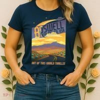 Roswell New Mexico Travel Poster Women's T-Shirt thumb 2