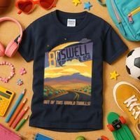 Roswell New Mexico Travel Poster Kids T-Shirt thumb 3