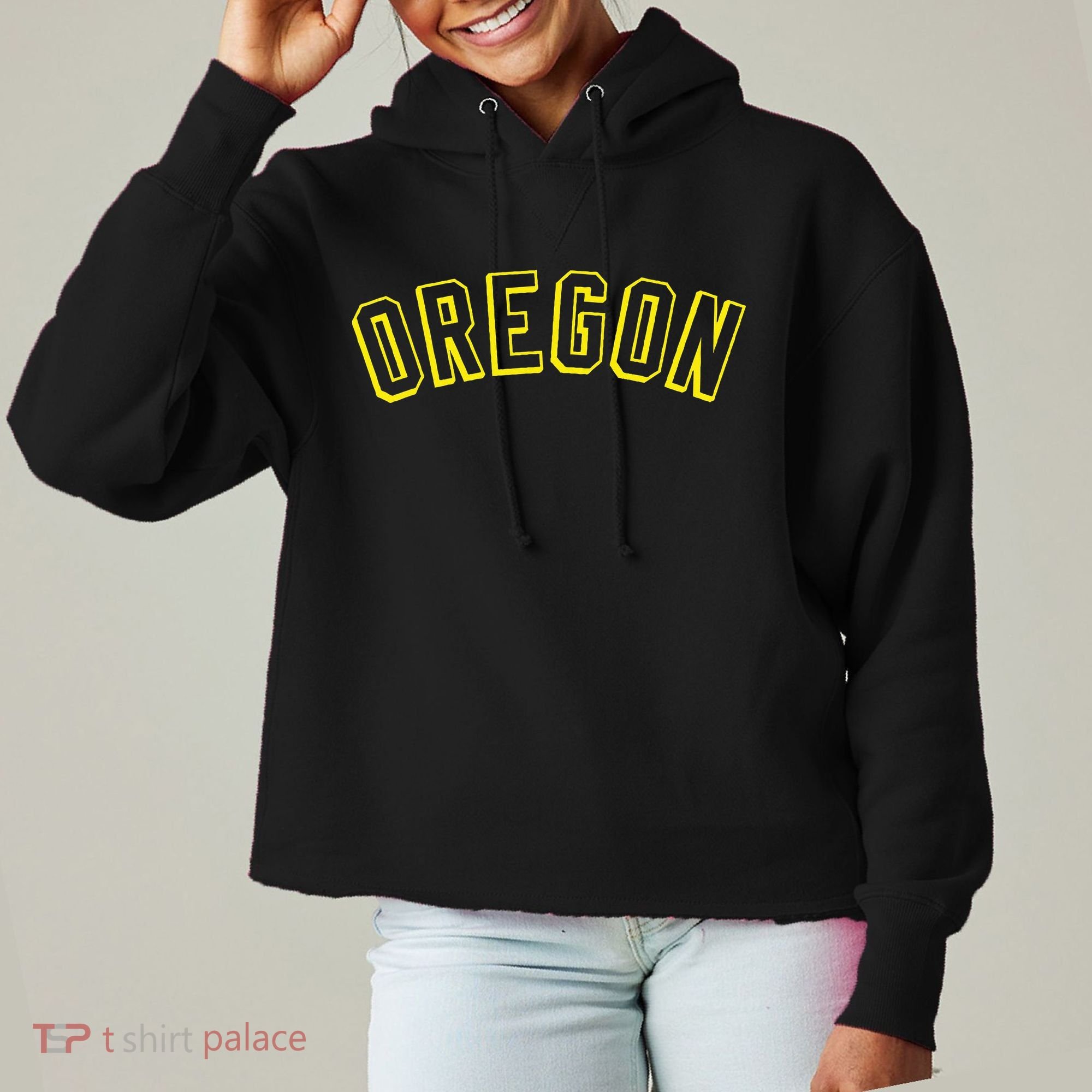 Retro Oregon Throwback Yellow Oregon Kids Ladies Heavyweight Boxy Pullover Hoodie