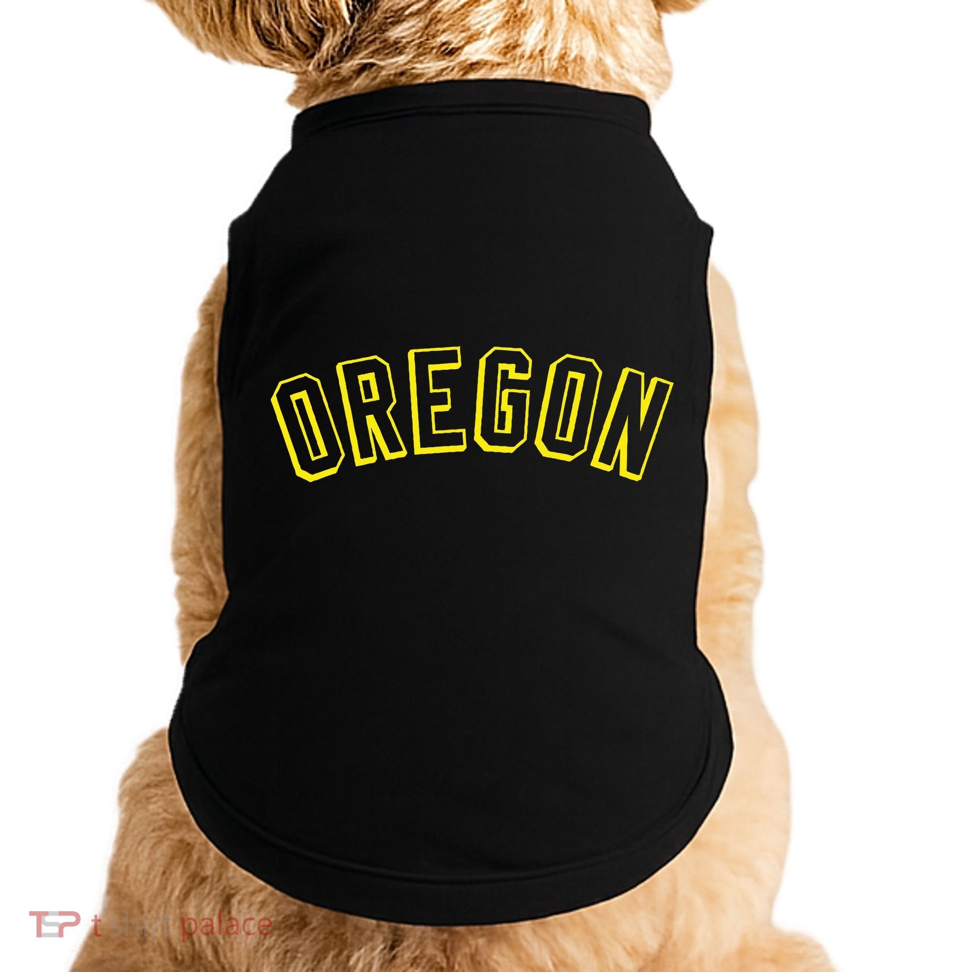 Retro Oregon Throwback Yellow Oregon Kids Doggie Tank