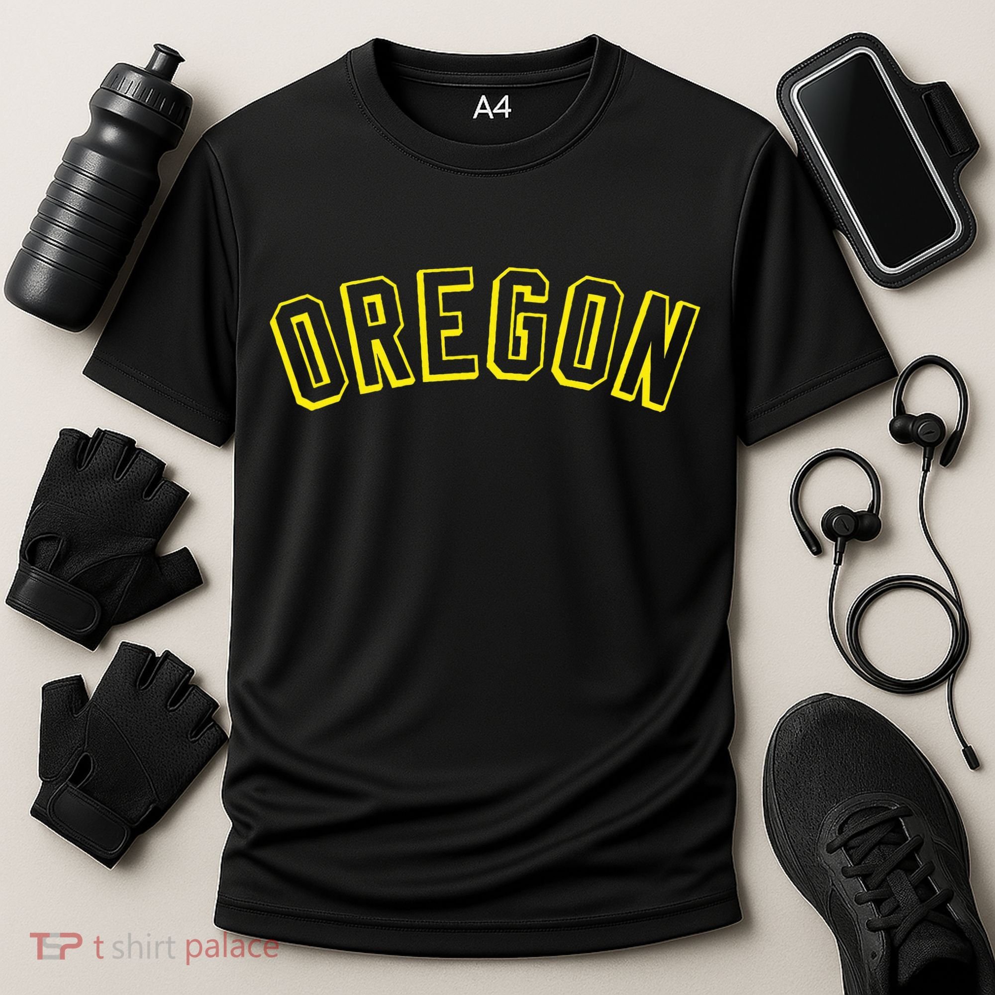 Retro Oregon Throwback Yellow Oregon Kids Cooling Performance Crew T-Shirt