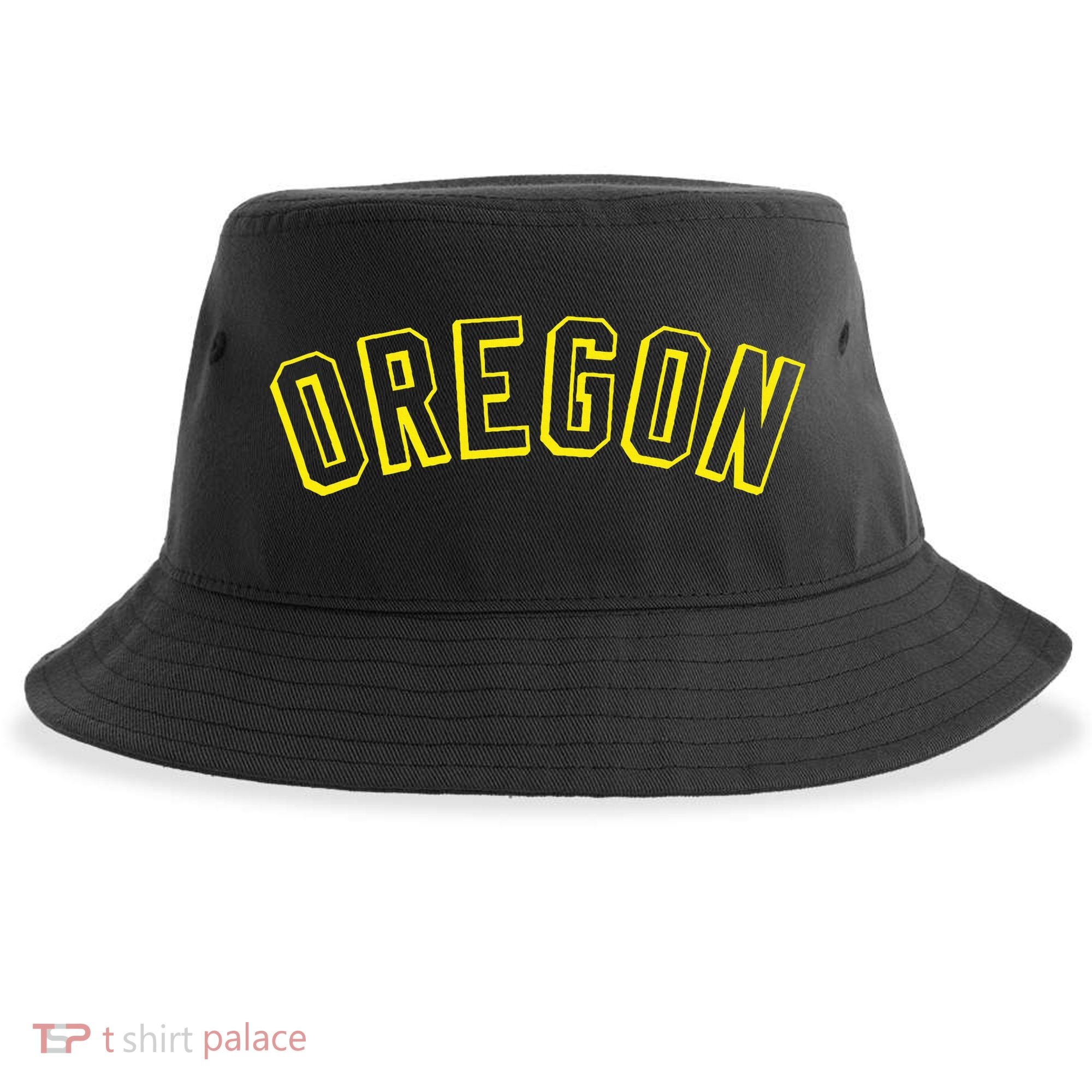 Retro Oregon Throwback Yellow Oregon Kids Sustainable Bucket Hat