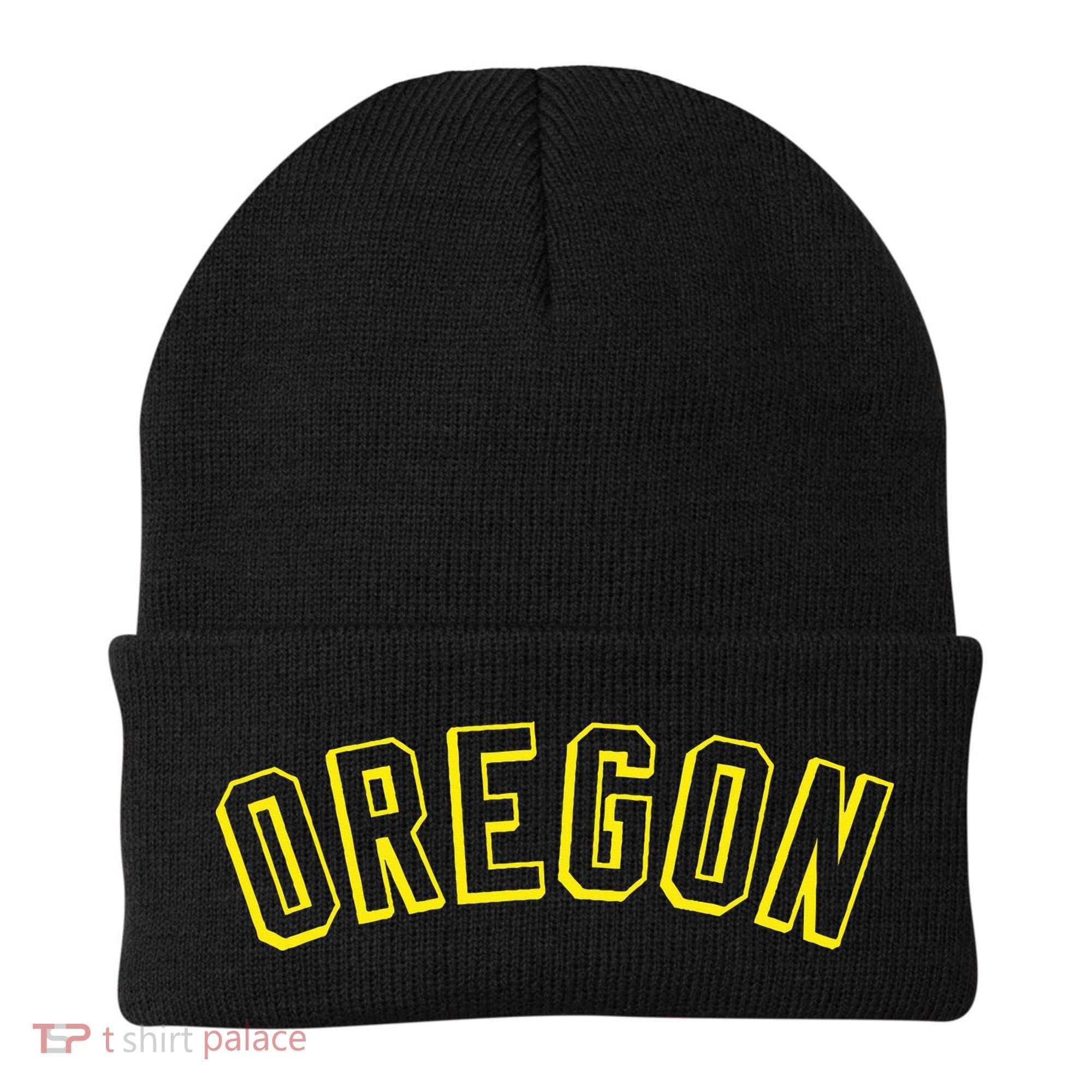 Retro Oregon Throwback Yellow Oregon Kids Beanie