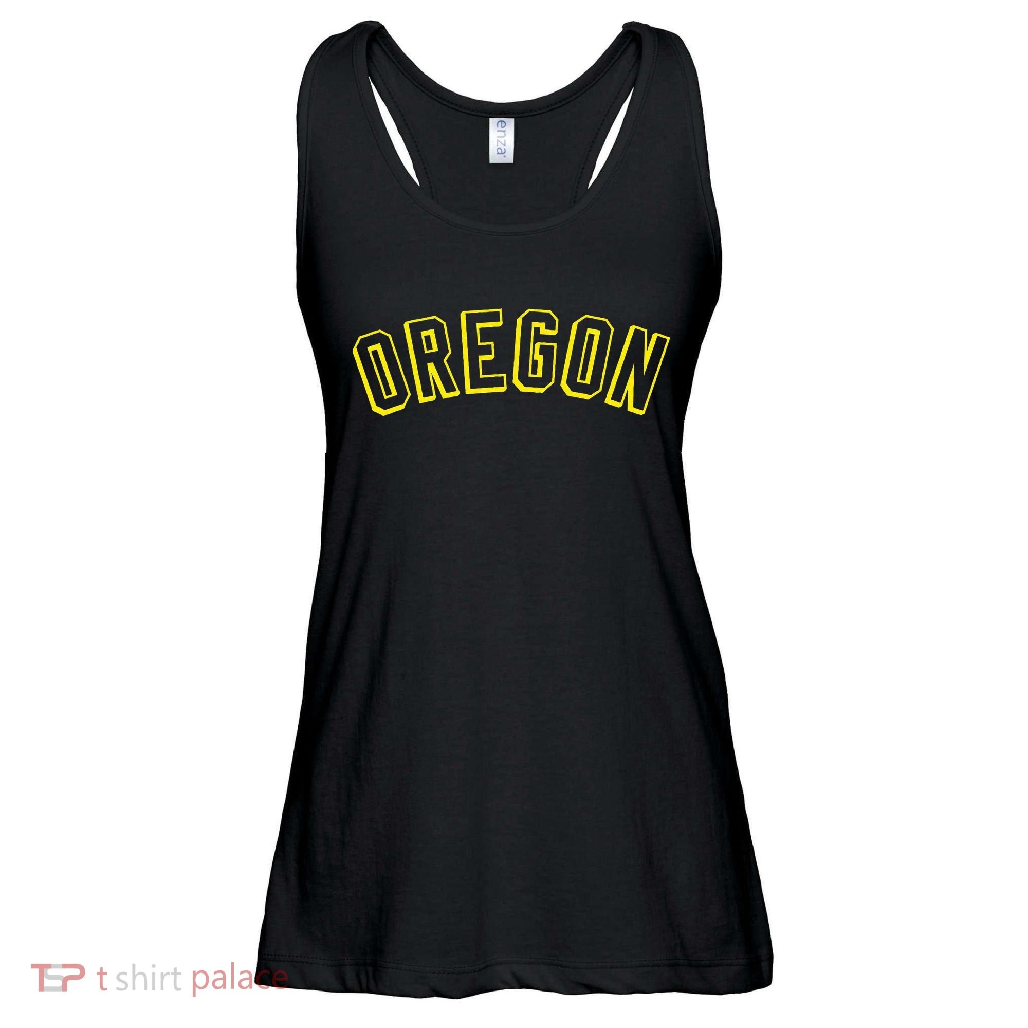 Retro Oregon Throwback Yellow Oregon Kids Ladies Essential Flowy Tank