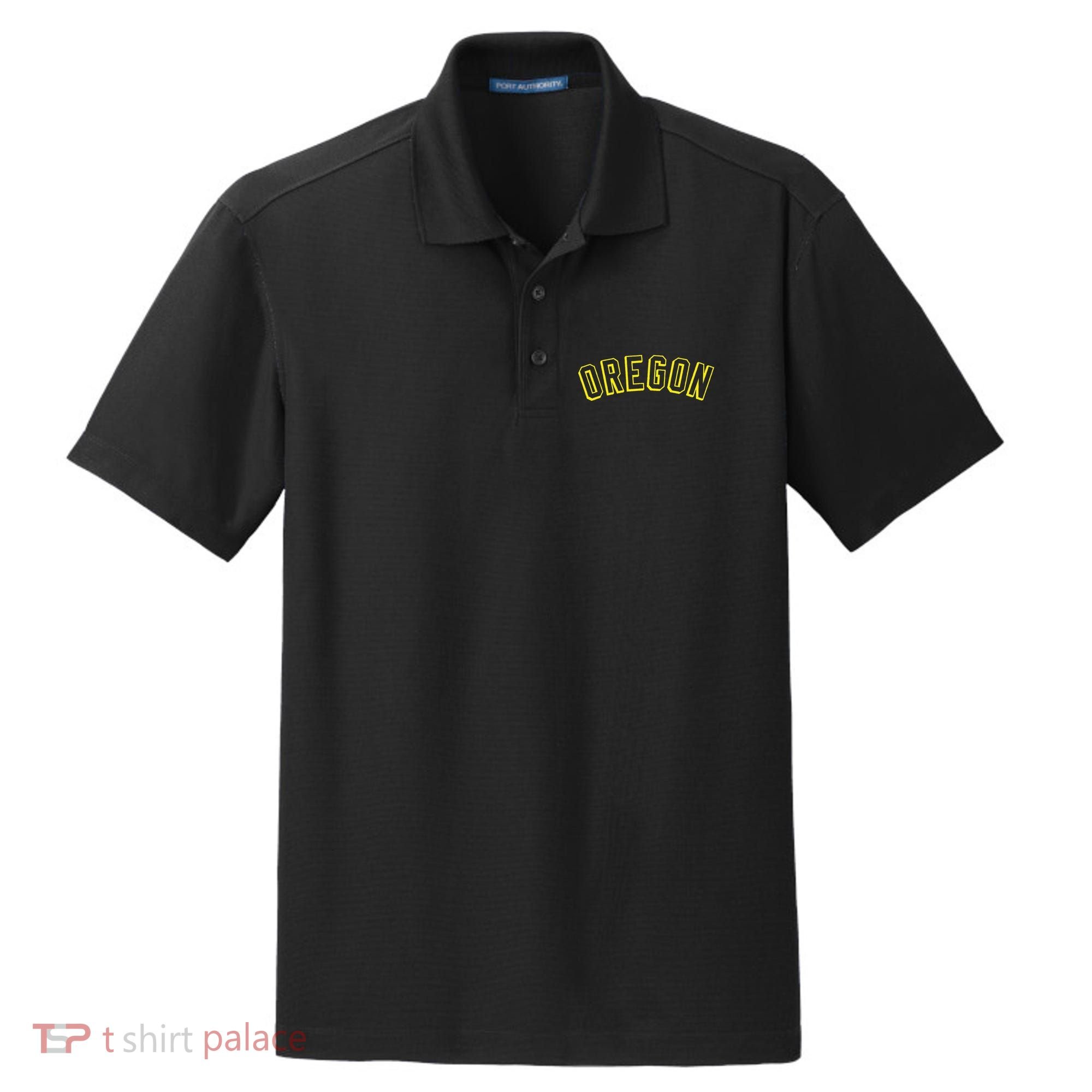 Retro Oregon Throwback Yellow Oregon Kids Dry Zone Grid Polo