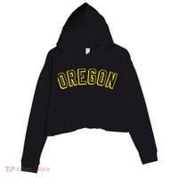 Retro Oregon Throwback Yellow Oregon Kids Crop Fleece Hoodie thumb 0