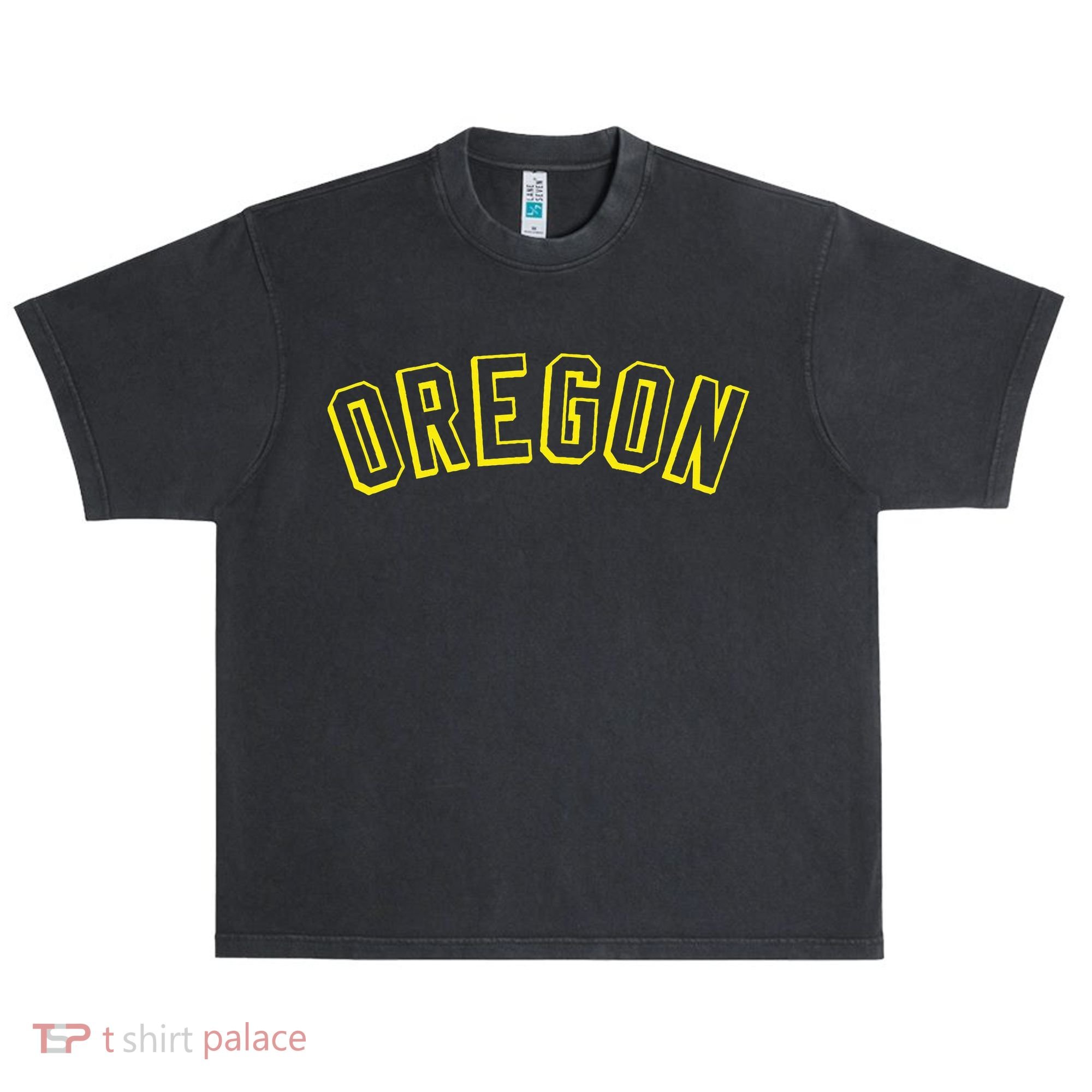 Retro Oregon Throwback Yellow Oregon Kids Urban Oversized Heavyweight T-Shirt