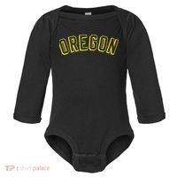 Retro Oregon Throwback Yellow Oregon Kids Baby Long Sleeve Bodysuit thumb 0