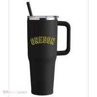 Retro Oregon Throwback Yellow Oregon Kids 40oz Vacuum Insulated Stainless Steel Travel Tumbler thumb 0