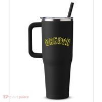 Retro Oregon Throwback Yellow Oregon Kids 40oz Vacuum Insulated Stainless Steel Travel Tumbler thumb 2