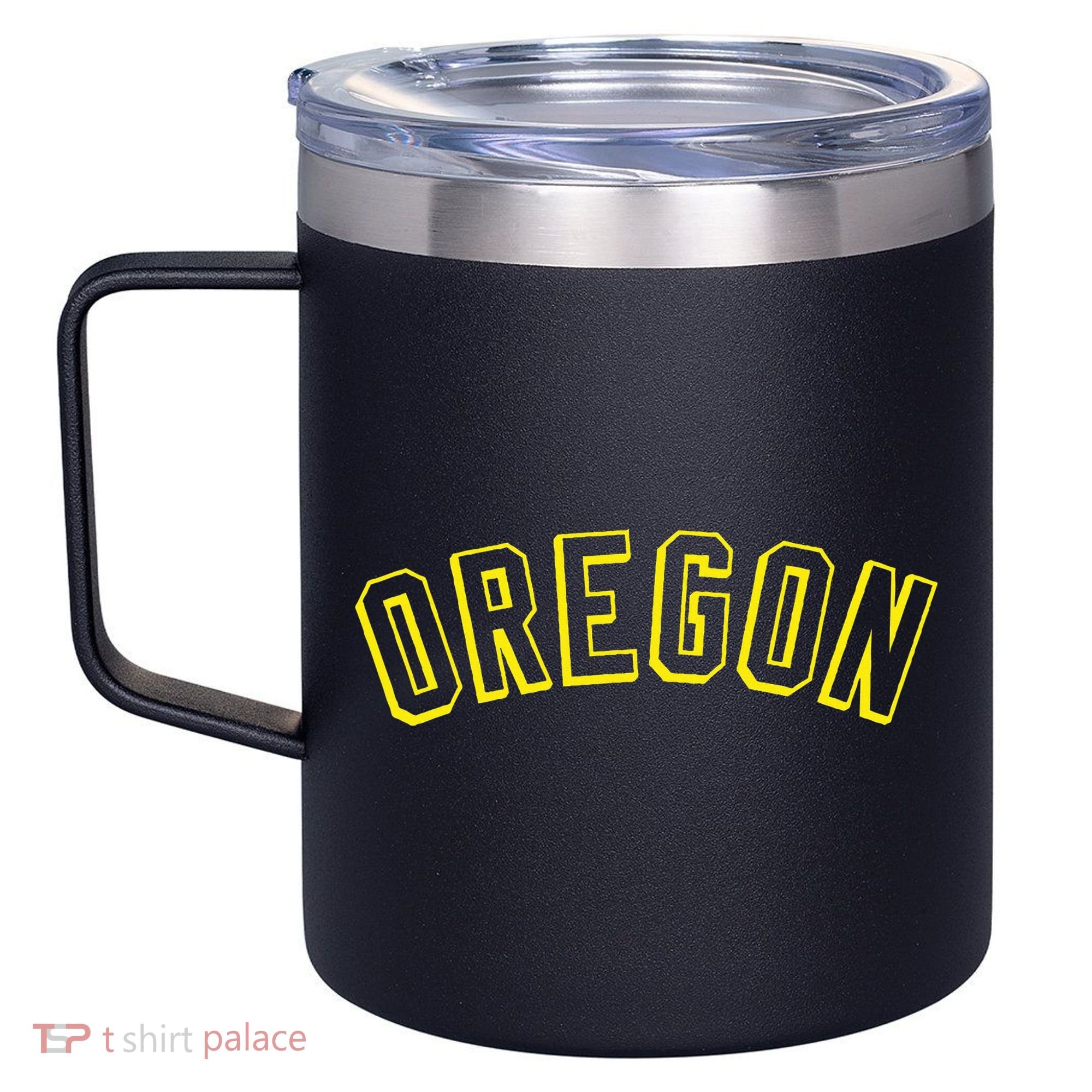 Retro Oregon Throwback Yellow Oregon Kids 12oz Stainless Steel Coffee Mug